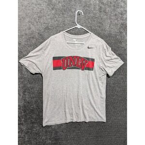 Nike UNLV Rebels T-Shirt Mens XL Gray Short Sleeve Athletic Cut Tri-Blend Tee